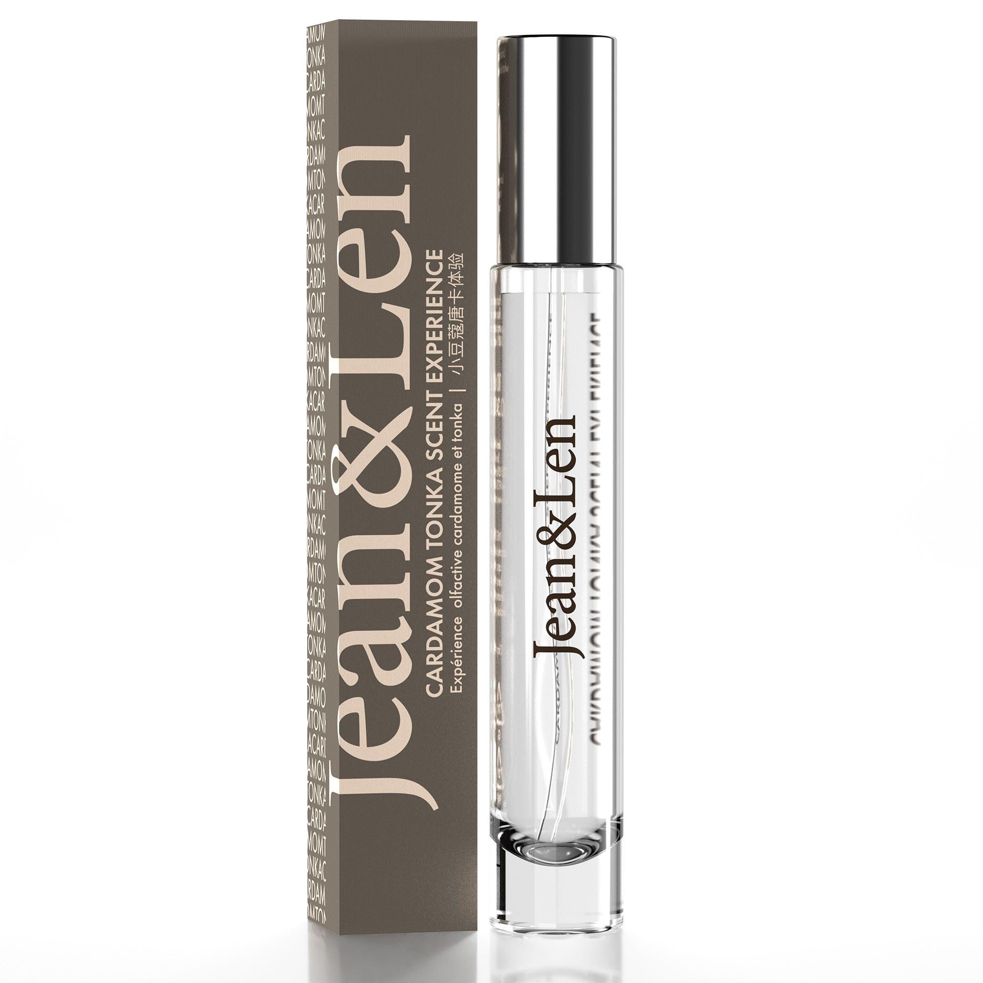 Jean & Len Scent Experience Cardamom & Tonka, Eau de Toilette with cardamom & tonka fragrance, practical mini perfume, ideal for on the go,
