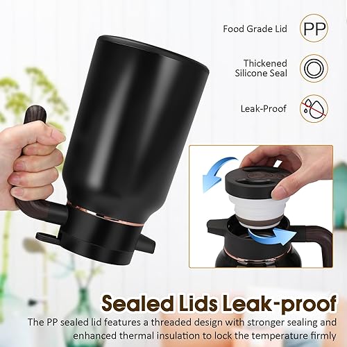 Miniatura 36 de Jarra térmica de café de 68 onzas, jarras de acero inoxidable para líquidos calientes durante 36 horas, jarras de café aisladas para mantener