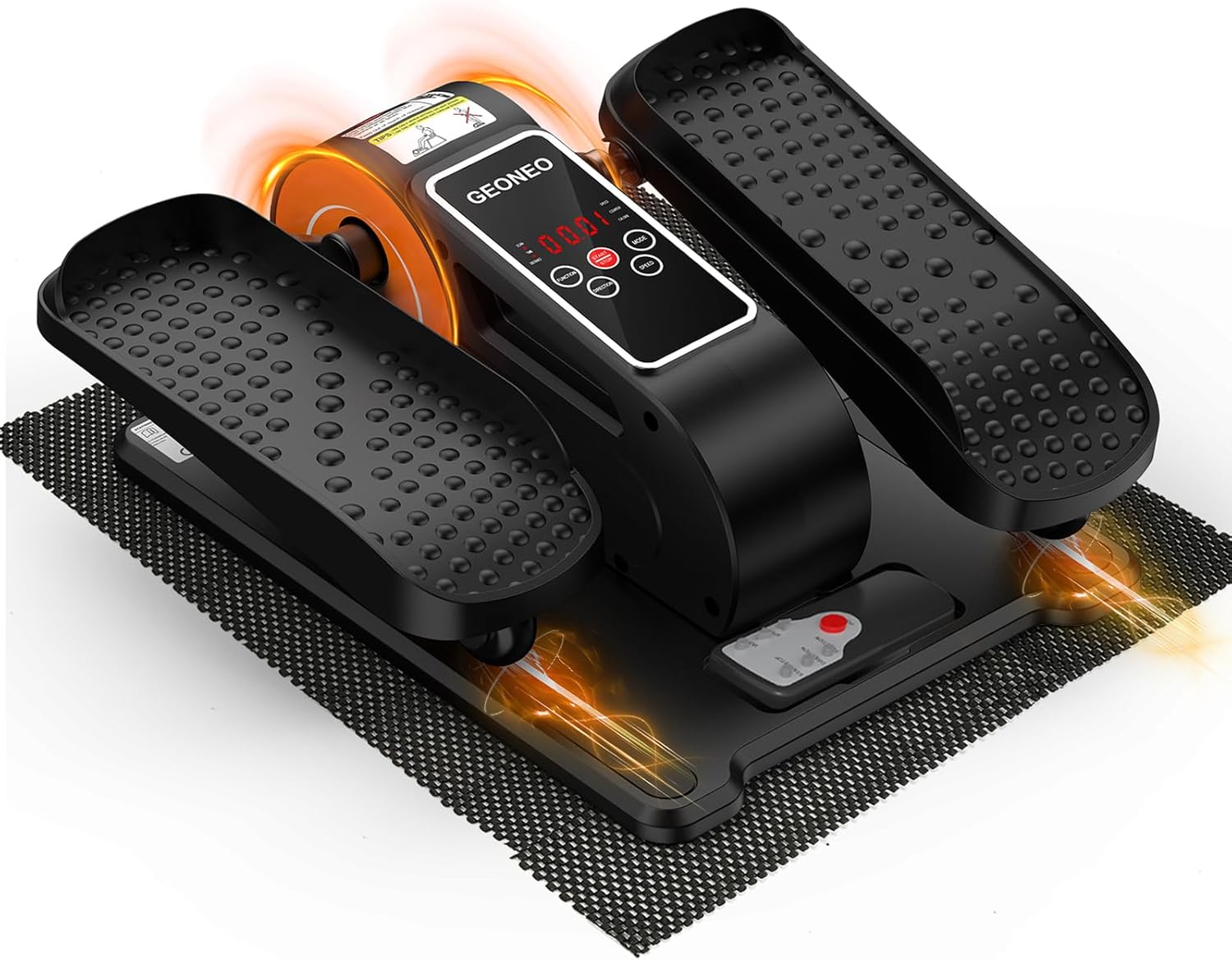 GEONEO Under Desk Elliptical Machine: Quiet Electric Leg Exerciser for Seniors, Remote Control, 12 Speeds, LCD Display