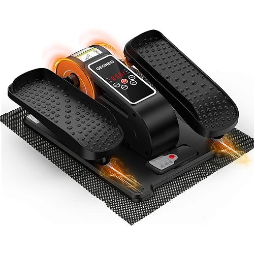 Under Desk Elliptical Machine, Electric Ellipse Leg Exerciser for Senior, Quiet and Compact Electric Seated Pedal Exerciser for Home with Display Monitor, Remote Control and 12 Adjustable Speeds