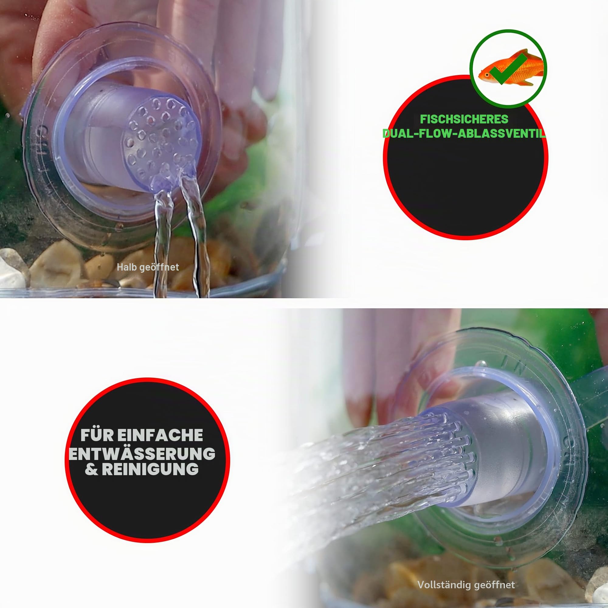 Roamwild Pop-Up-Teich-Wasserspiel-Set 700 mm 270 mm 105 l erhöhtes Aquarium Belüftungspumpe