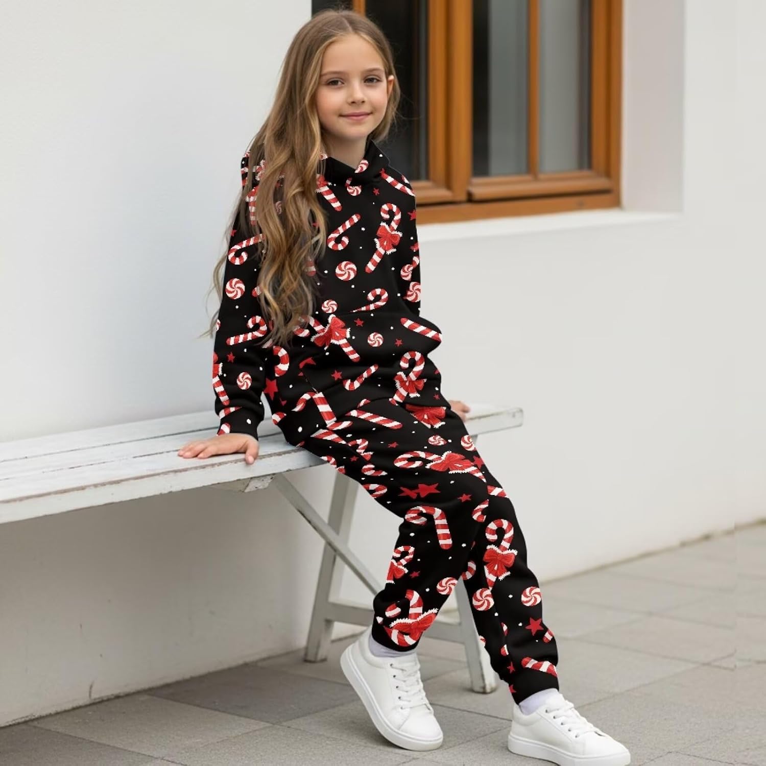 Renewold Kids Hoodie Sweatshirt Jogger Sweatpants 2 Pieces Sweatsuits Set Girls Boys Tracksuits Long Sleeve Activewear