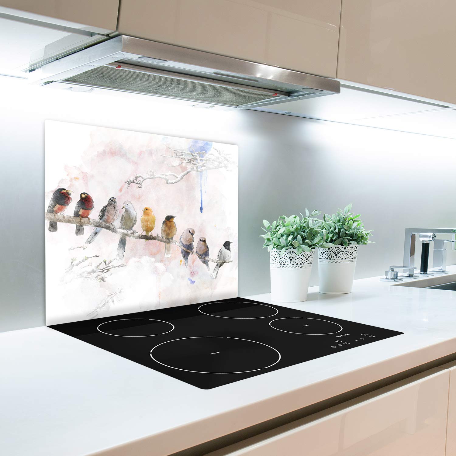 Tulup Snijplank 60x52 cm Glazen Gehard Glas Achterwand Keuken Decoratie Bescherming van het Aanrecht - Marmeren