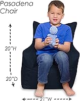 Vista 312 de Posh Creations Puf estructurado cómodo para jugar, leer y ver la televisión, Malibu Lounge, tela de lona para colorear, criaturas