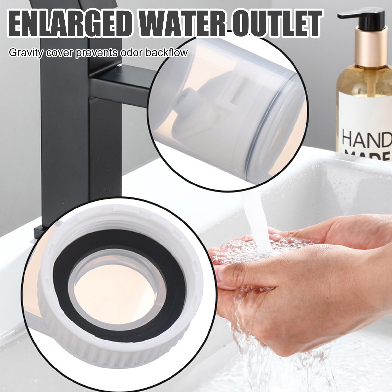 Weciau 1 1/4 Pouce Siphon Lavabo, Siphon Evier Gain de Place Réglable à 360°, Syphon Lavabo Salle de Bain, Evacuation Lavabo pour Cuisine (Blanc, Plastique