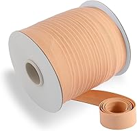 Vista 9 de Cinta al bies de doble pliegue de 1/2 pulgada, cinta al bies de doble pliegue de 55 yardas, carrete continuo a granel para coser ropa, acolchado