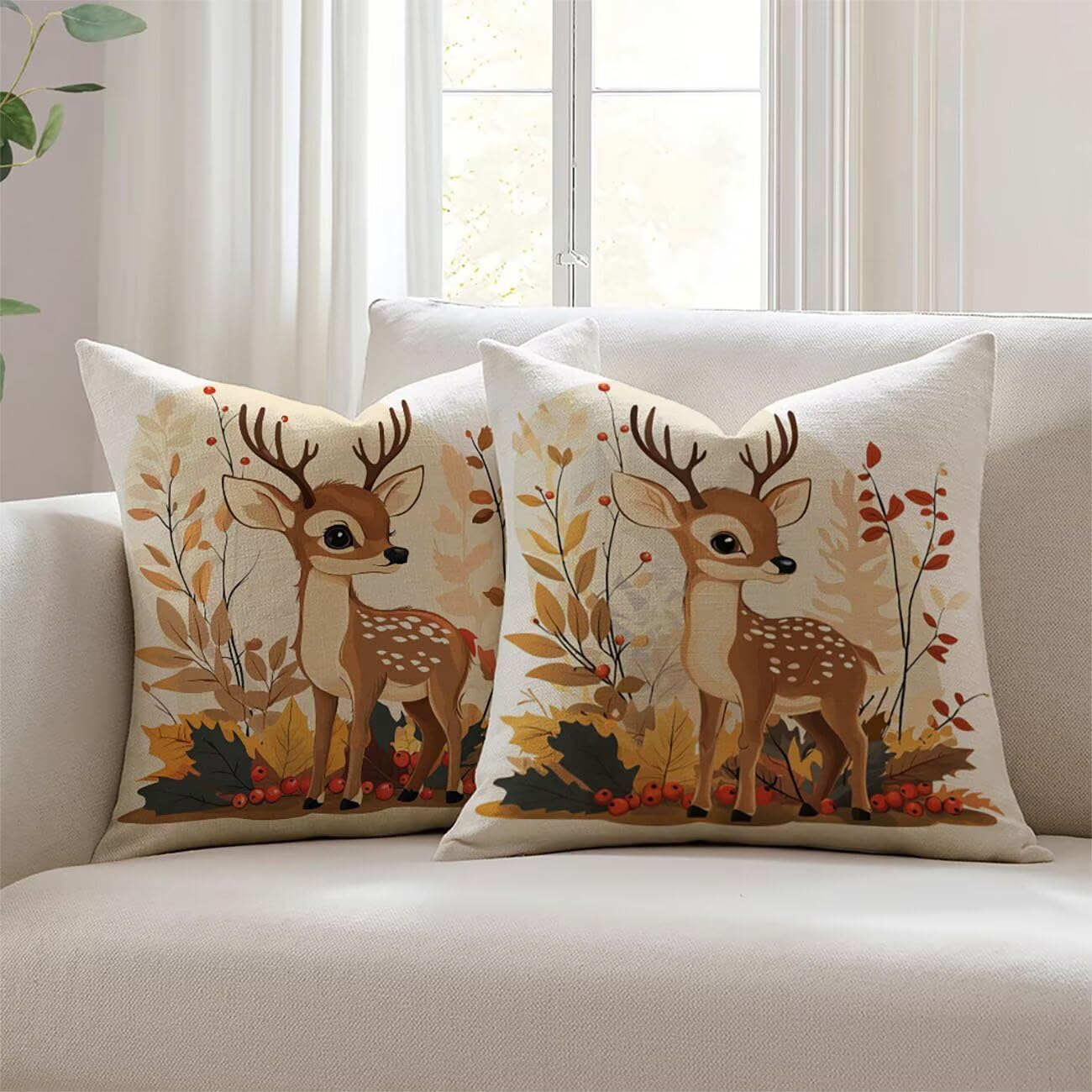 Housses de coussin pour coussin canapé extérieur imperméable 22x22inch Lejnlnng