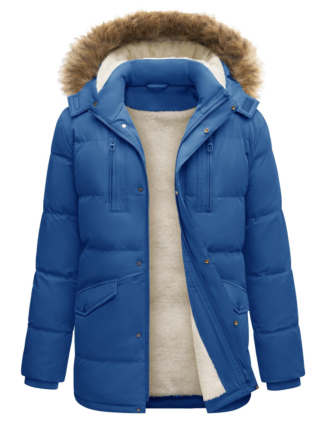 Mountain Warehouse Fell Veste 3 en 1 Hydrofuge pour Homme - Manteau à Capuche, Veste de Pluie avec Doublure Polaire intérieure Amovible - Randonnée, Voyage, été, Sport, Bleu Marine, S