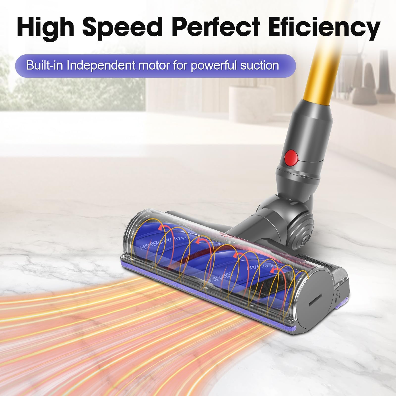 Dysza podłogowa Szczotka do Dyson V12 Detect Slim / V12 Origin Szczotka podłogowa Akcesoria Szczotka elektryczna Motorhead Direct Drive Elektryczna szczotka turbinowa Części zamienne Głowica
