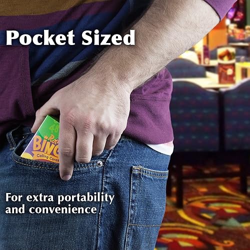 Miniatura 5 de Royal Bingo Supplies Paquete de 81 tarjetas de llamadas de bingo tamaño de bolsillo fácil de leer de 35 x 25 pulgadas cartas de juego de póquer de