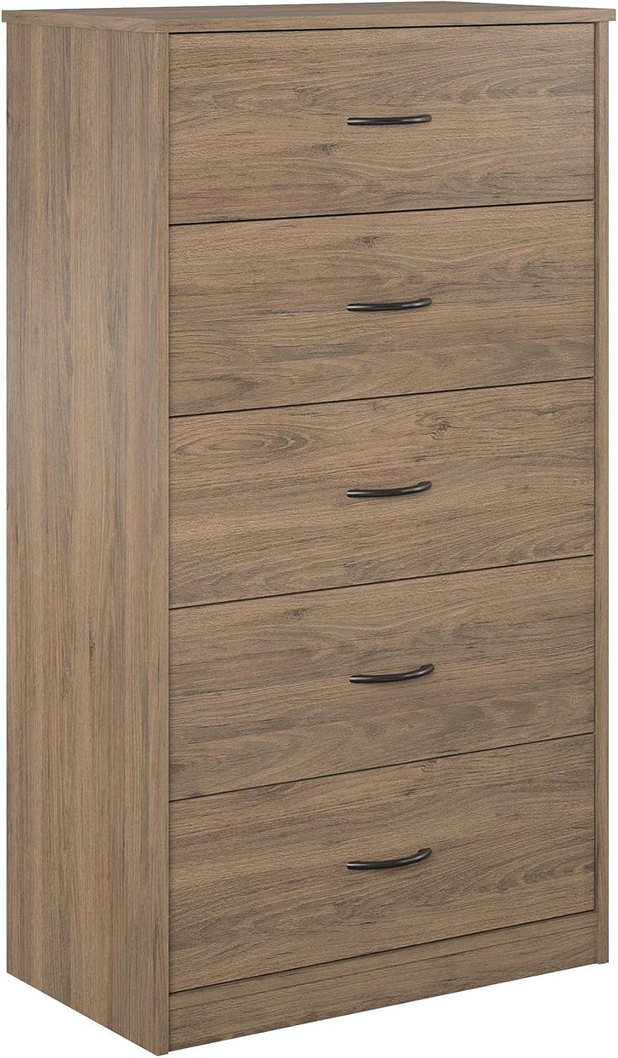 Mainstays Classic 5 Drawer Dresser, Rustic Oak Finish