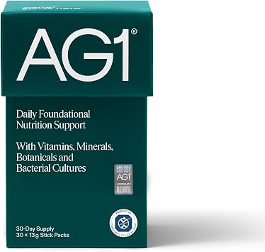 AG1 Greens Powder Supplement | Vitamins, Minerals, Gut-Friendly Bacteria, Gluten Free, Vegan, Keto Friendly | 70+ Ingredients Athletic Greens Travel Packs, 30 Count, Refill no Shaker