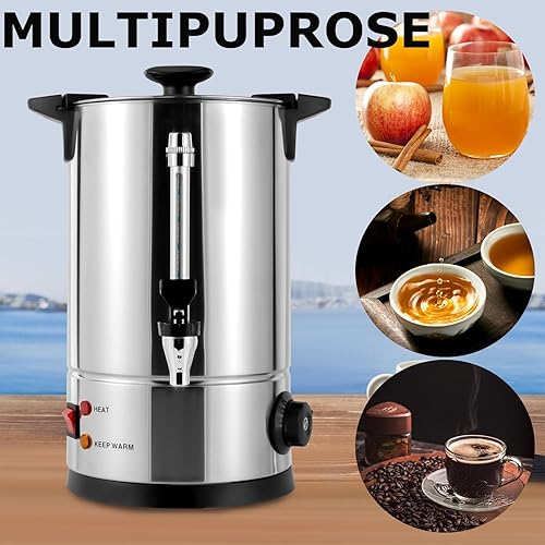 Miniatura 4 de Urna de café comercial  Dispensador automático de agua caliente, dispensador de bebidas calientes de acero inoxidable para preparación rápida