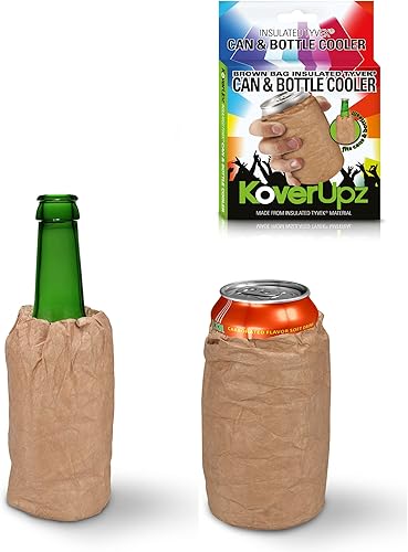 TYVEK - Bolsa térmica aislada para latas y botellas, color marrón, para fiestas, eventos o bodas, térmica, 12 onzas, cerveza