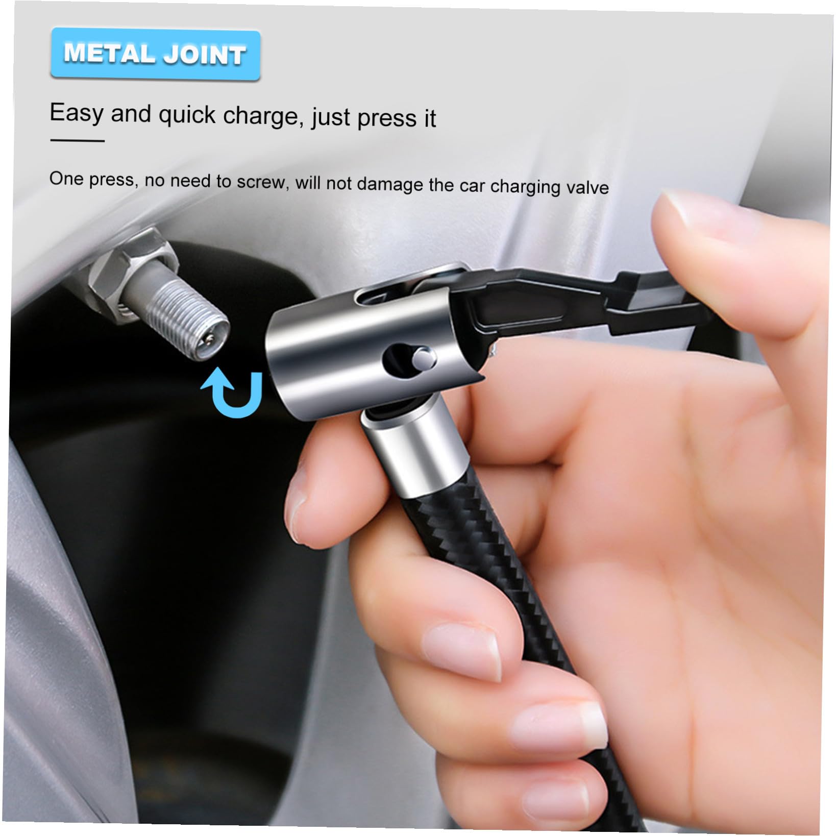 Cabilock Inflador Portátil Función de Parada Automática para Neumáticos de Coche Material Abs y Cobre, Color Amarillo y Presión Estable con Bomba de Aire Eléctrica