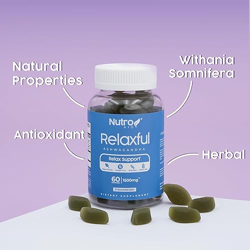 Miniatura 4 de Gomitas Ashwagandha  Gomitas relajantes y calmadas  Vitaminas gominosas con sabor a fresa tropical  Suplementos Ashwagandha Extracto de raíz