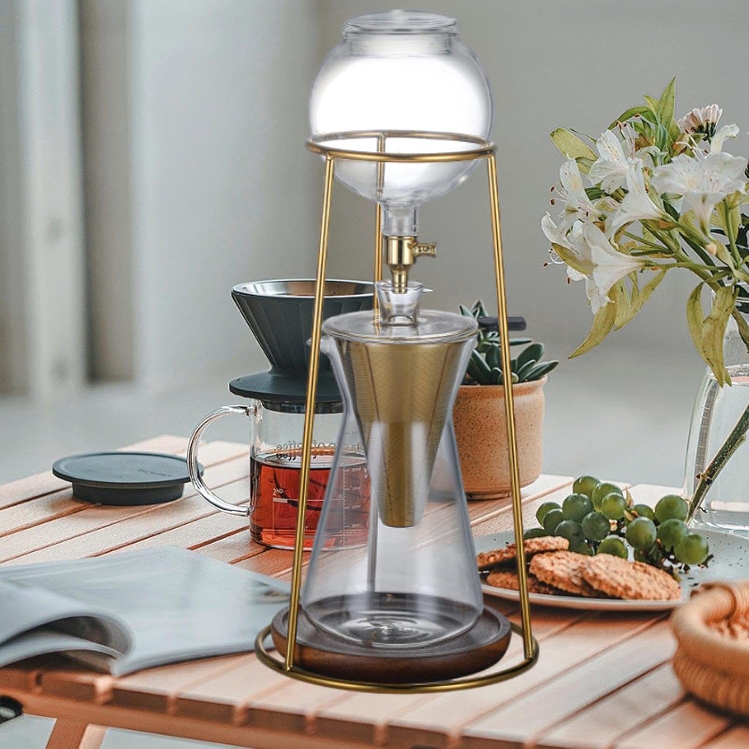 Ice Drip Coffee Maker Adjustable Water Cold Brew Drip Iced Coffee Maker