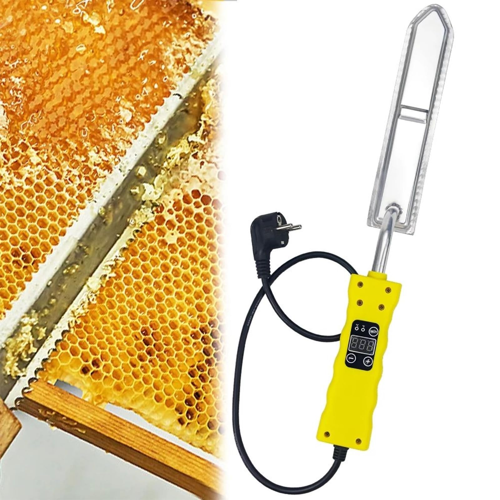 Couteau À Désoperculer Électrique, Outil D'extraction De Miel en Acier Inoxydable De 800 W, Régulation La Température 0 À 180 °C Et Extraction Rapide pour Diverses Pratiques Apicoles