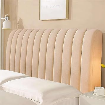 Stretch Headboard Covers for Queen King Size Bed Headboard Slipcover, Thicken Dustproof Protector Cover for Bedroom Decor Khaki, 47.2 in