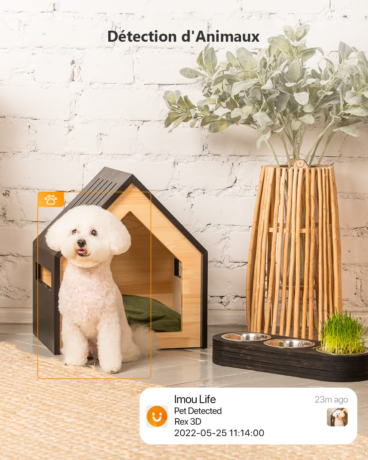 Imou 4K(8MP) Caméra Surveillance WiFi Interieur Caméra 360° Connectée Détection Humaine/Animale AI Suivi Intelligent Mode Privé Audio Bidirectionnel Compatible Alexa pour Bébé