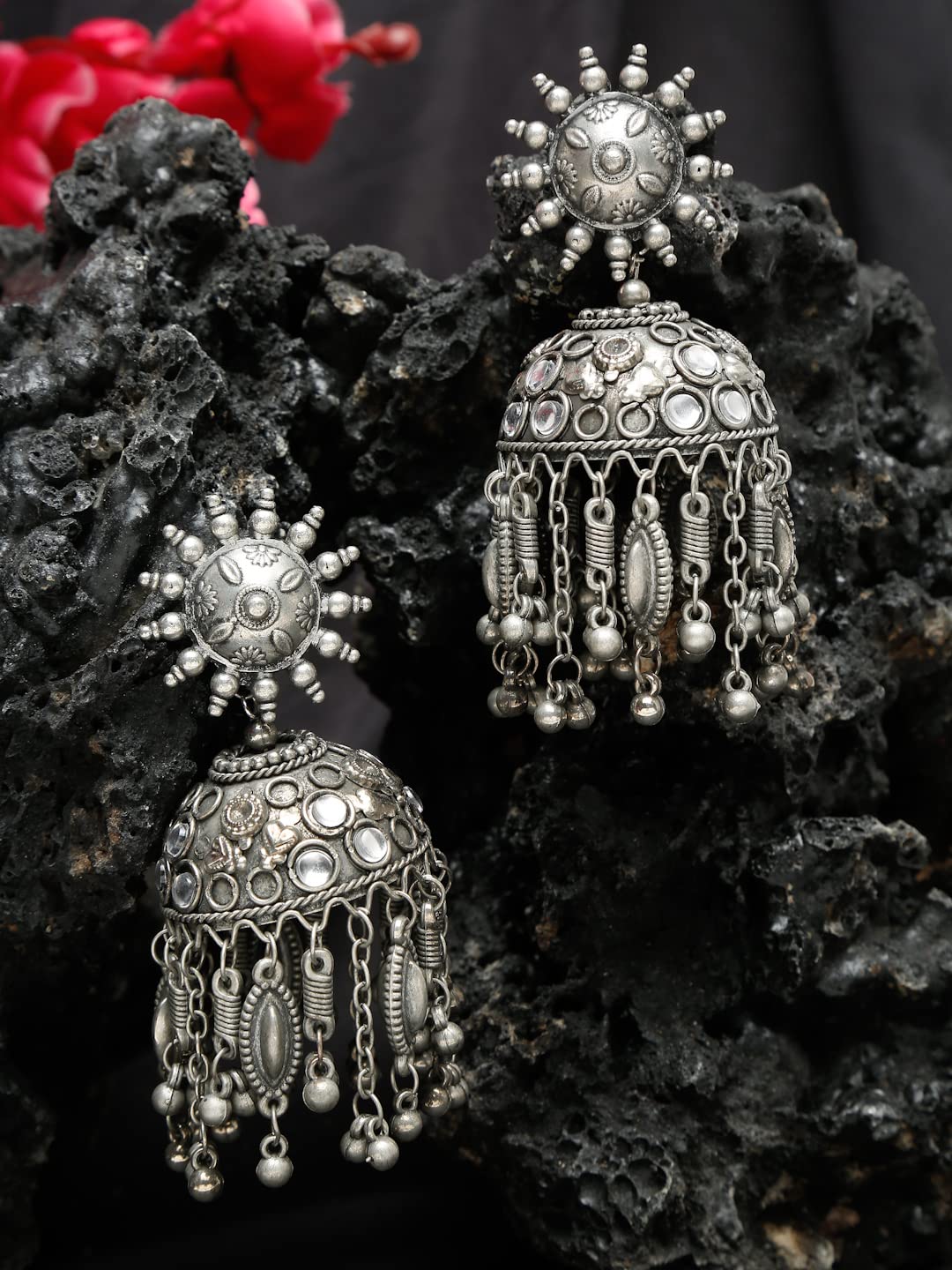 YouBella Jewellery Celebrity Inspired Oxidised Silver Big Size Jhumki Earrings for Girls and Women 4 71joNhNPUIL. SL1440