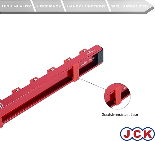 Miniatura 6 de JCK Organizador de enchufes de aluminio de calidad profesional (enchufe de 12 pulgada) con tira de diseño especial y pernos de posicionamiento
