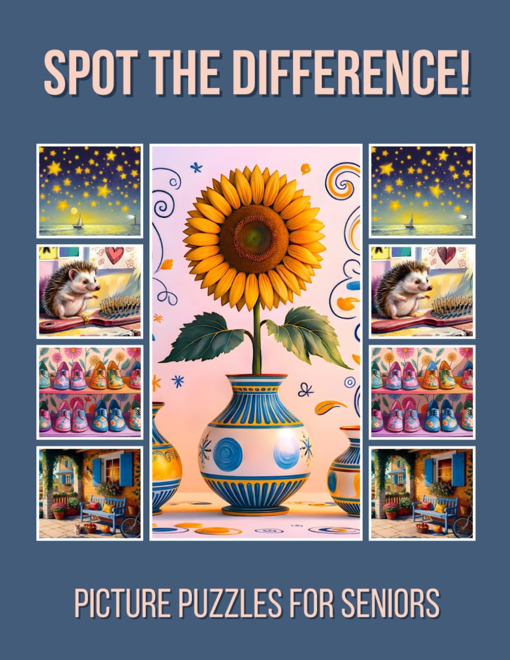 Spot The Difference! - Picture Puzzles For Seniors: Solutions Included - Large Format