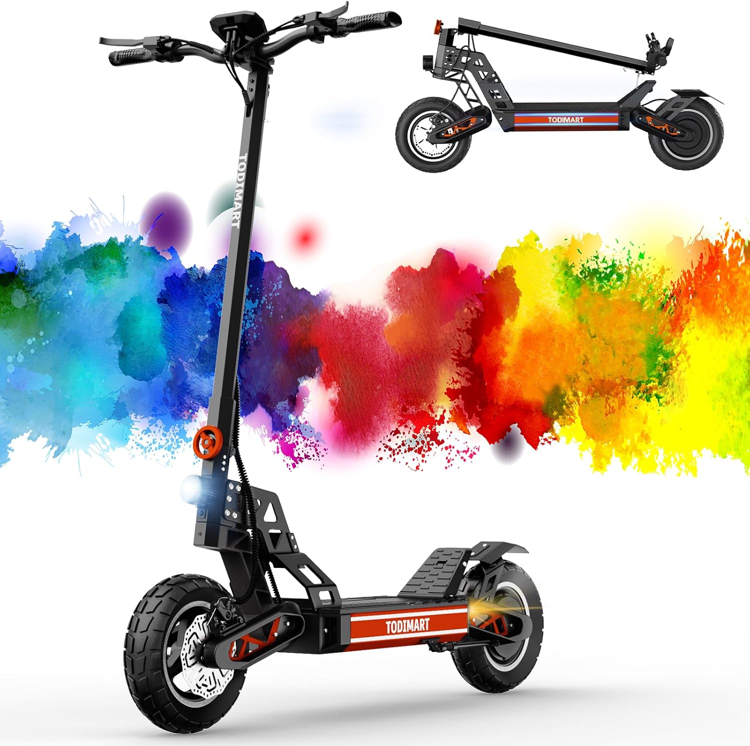 TODIMART patinete eléctrico adultos todoterreno con gran autonomía