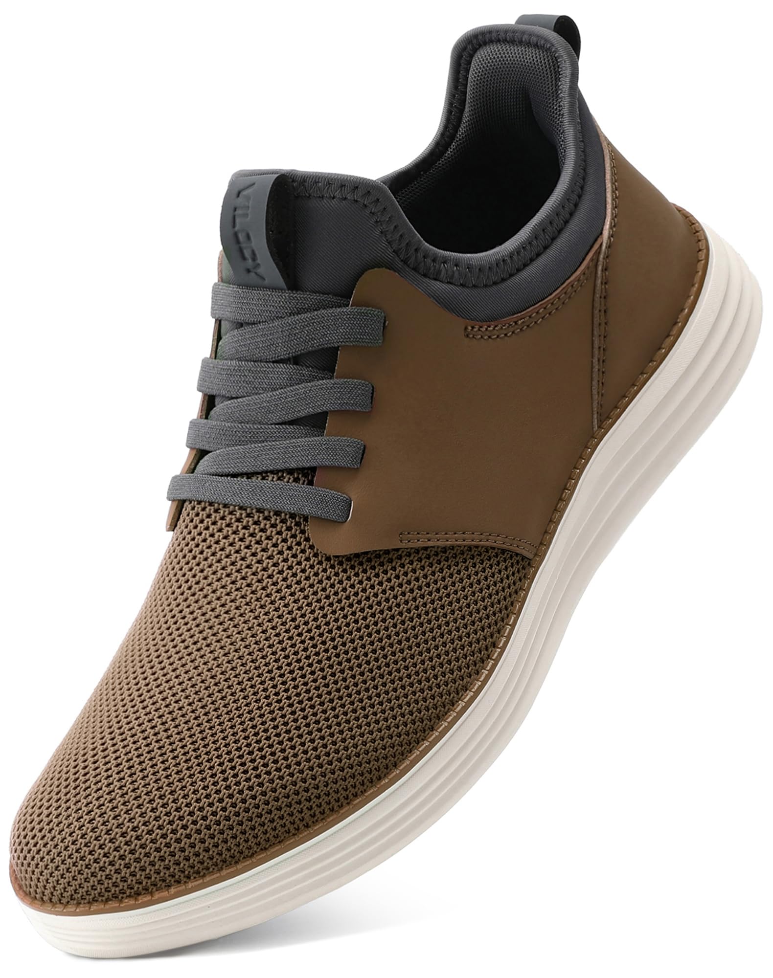 VILOCY Mens Slip On Casual Dress Shoes Hands Free Fashion Sneakers Mesh Tennis Walking Work Shoes Comfortable Breathable Lightweight Non Slip