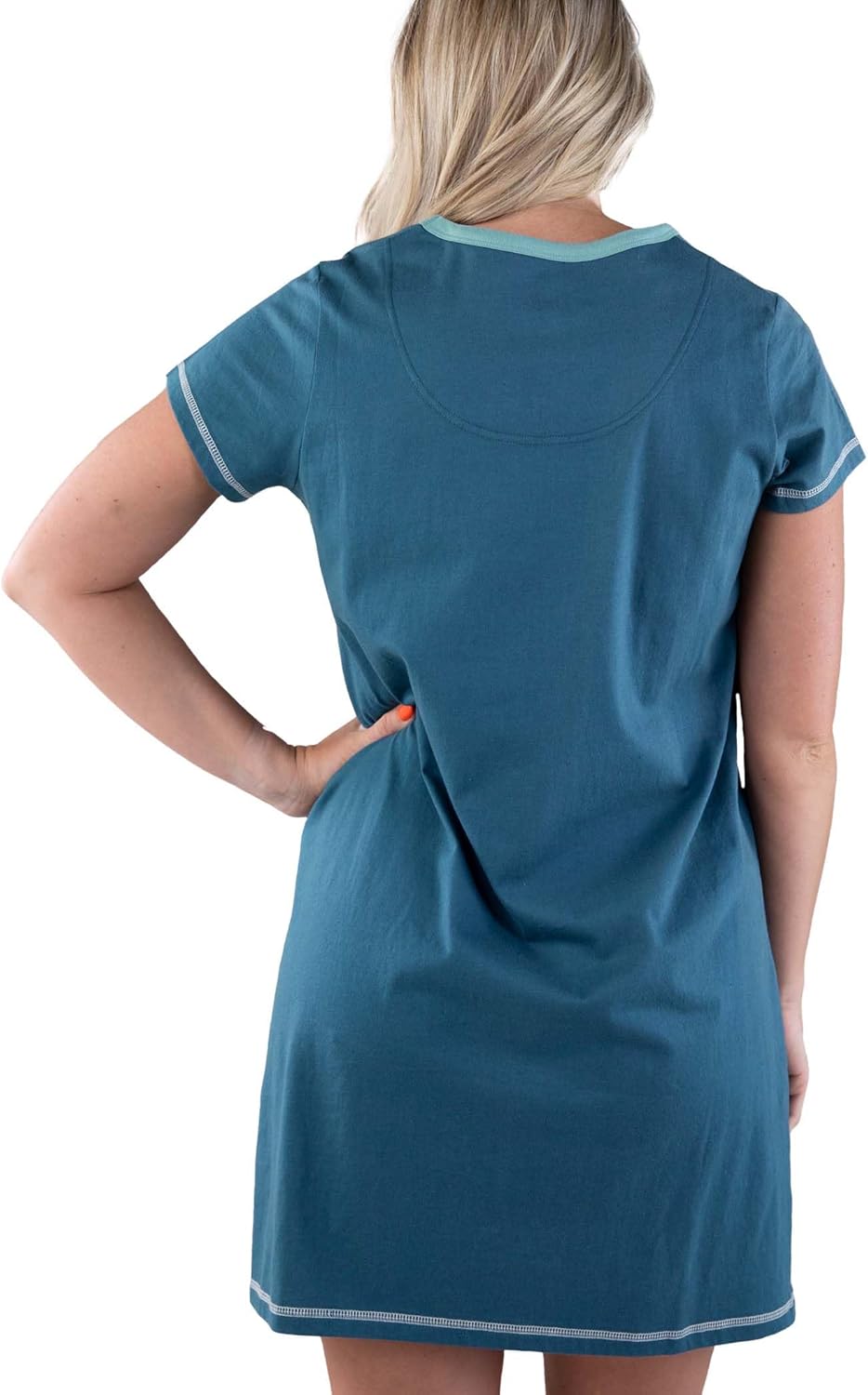 Lazy One Women's Nightgown, Funny V-Neck Sleep Shirt for Women, Novelty Pajama Shirts - Image 2