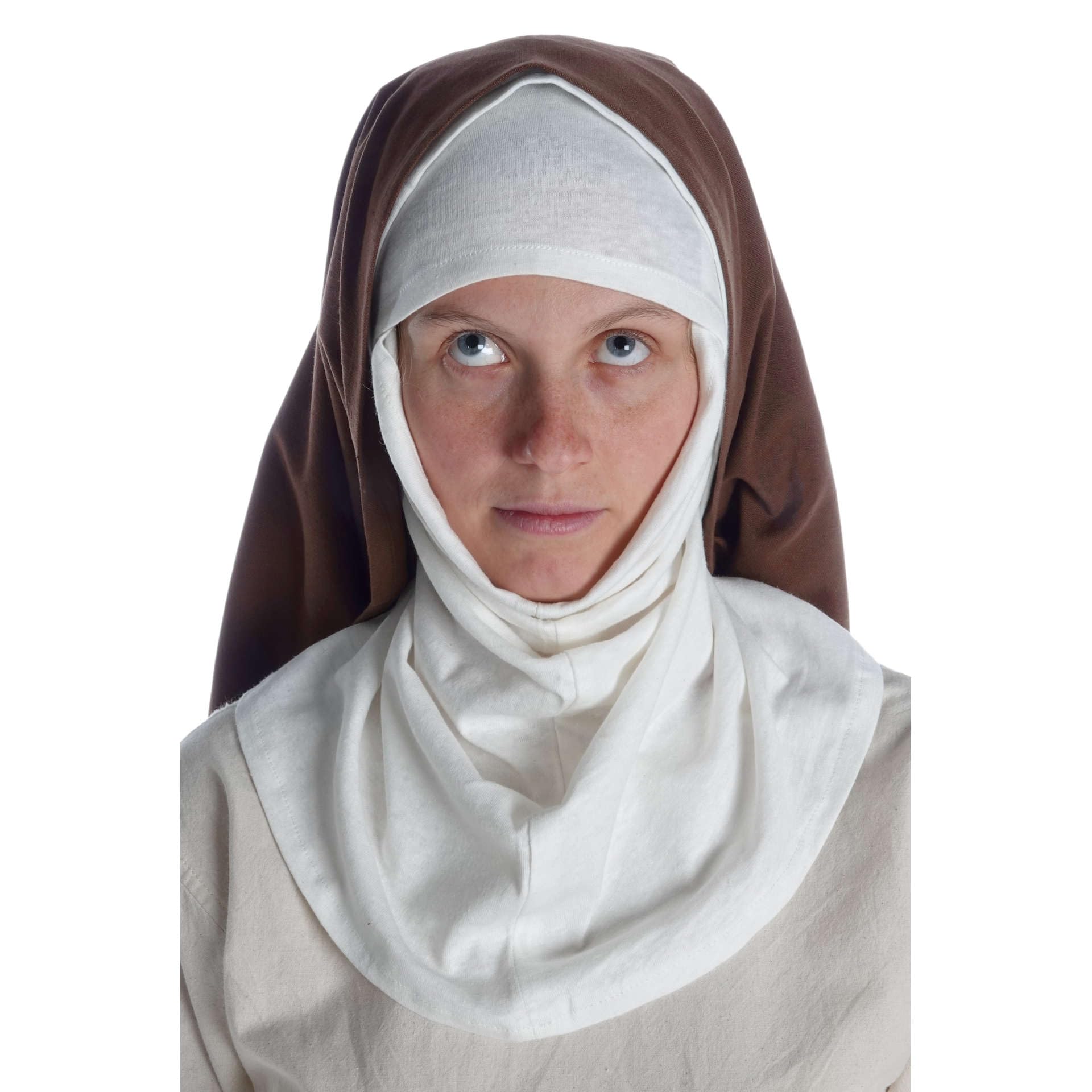 Medievale Velan Suora Copricapo Cotone Modello: Hildegard