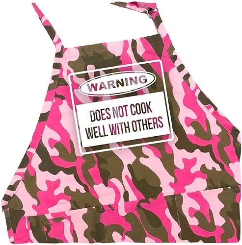 Advertencia no cocina bien con otros delantales, Negro -