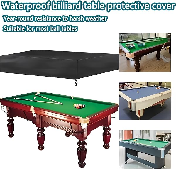 CXAFQ 7 Pieds Housse Anti - Poussière Pour Table De Billard, 235*135*20cm, Pesant Seulement 350g, Avec Sac De Rangement, Portable Et Facile à Ranger, Matériau En Tissu Oxford, Protection Contre - 5