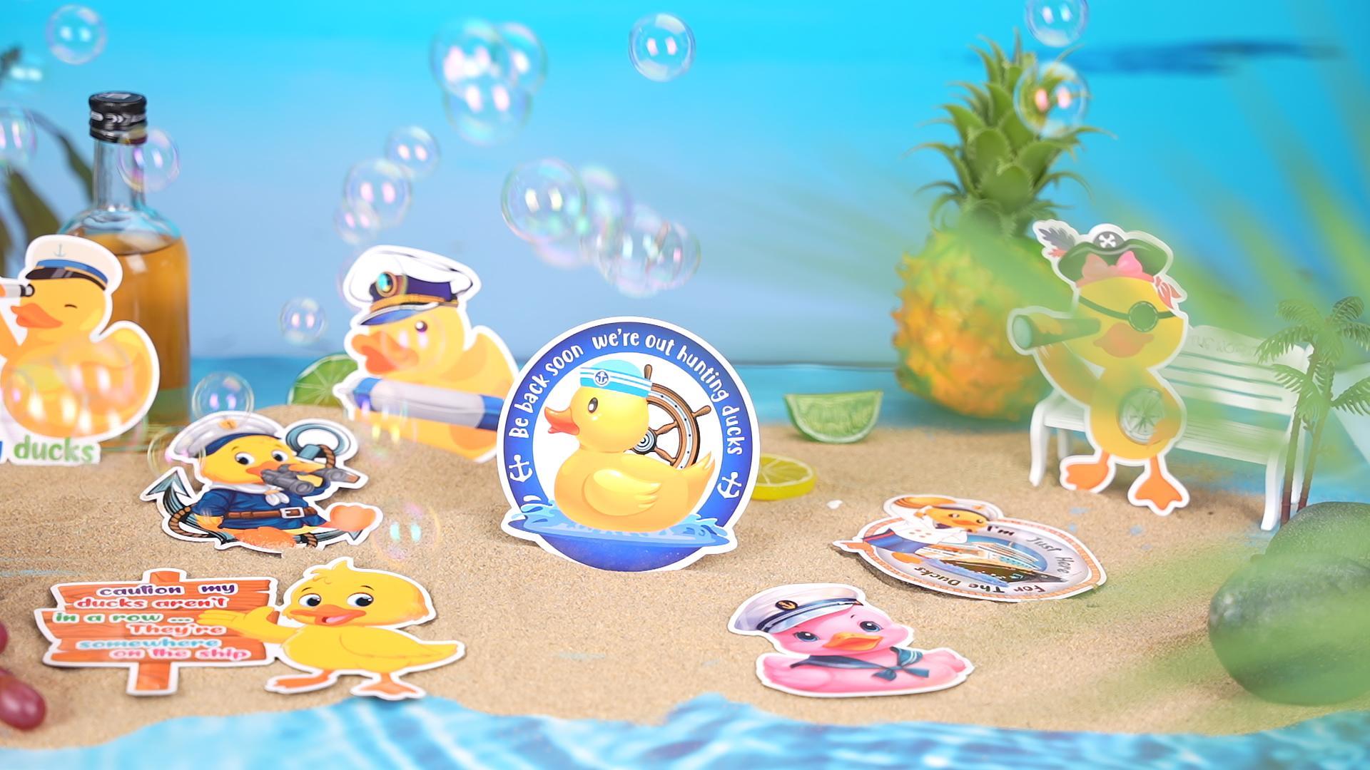 Cruising Duck Mini Mailbox Magnet - 2 Stück Gelbe Enten-Briefkasten Für Kreuzfahrt