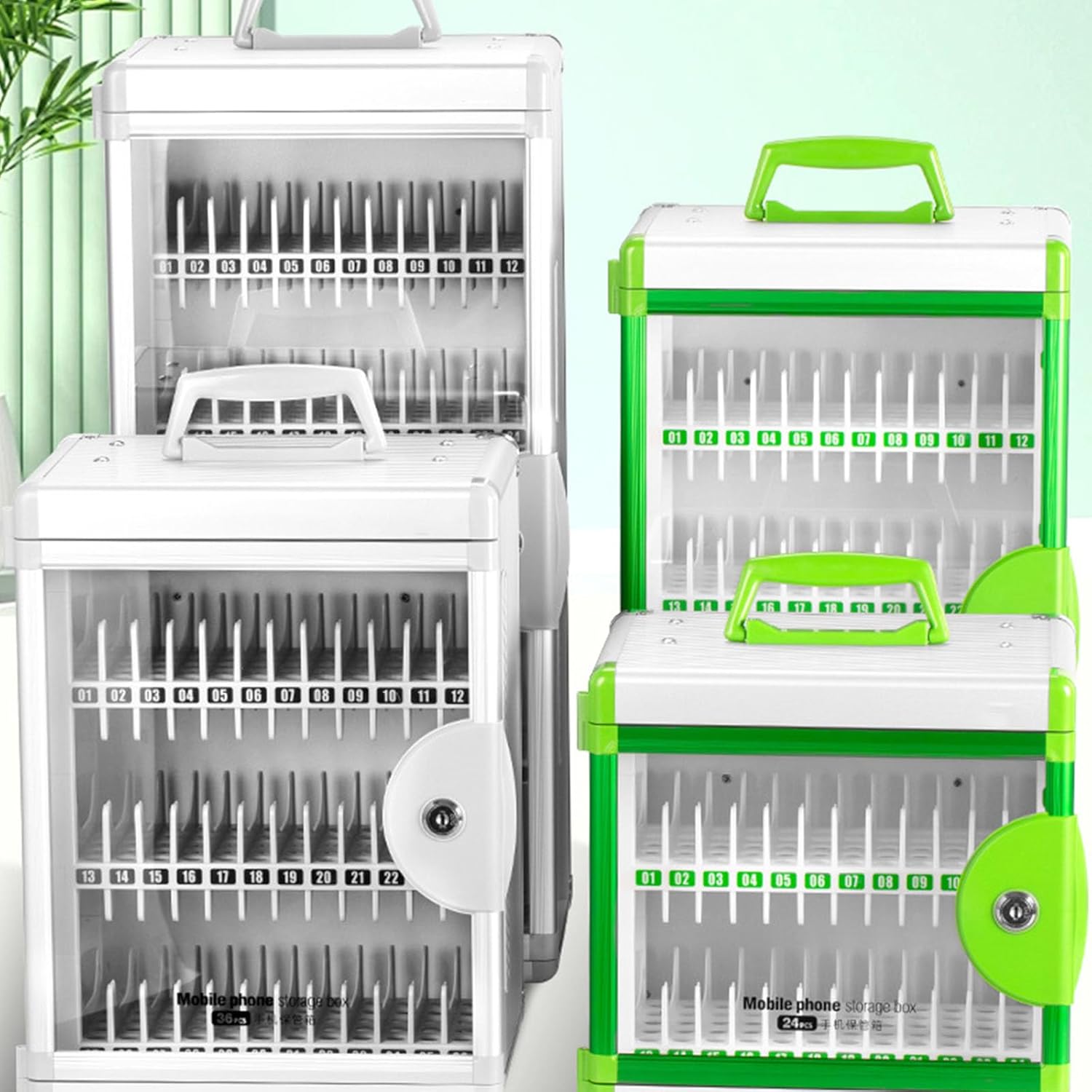 Secure Aluminum Phone Storage Cabinet with for School Office Organization & Device Management Aluminum Alloy Phone Locker for Office