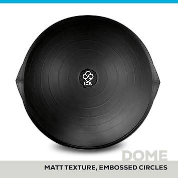Bosu Balance Ball Exercise Trainer, Home Gym Equipment w/Guided Workouts & Pump, 26 Inflatable Fitness Platform for Strength Training, Standing, Balancing, and Core Workout