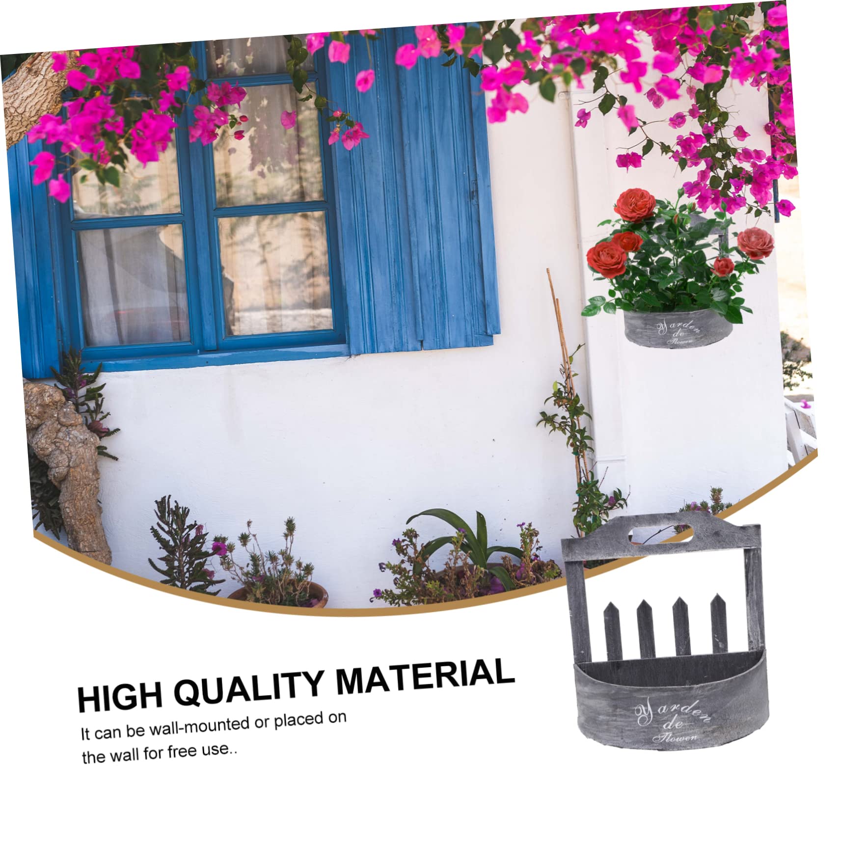 BESPORTBLE Vintage Wall Planter Wall Hanging Flower Pot Artistic Design Ideal for Home and Office