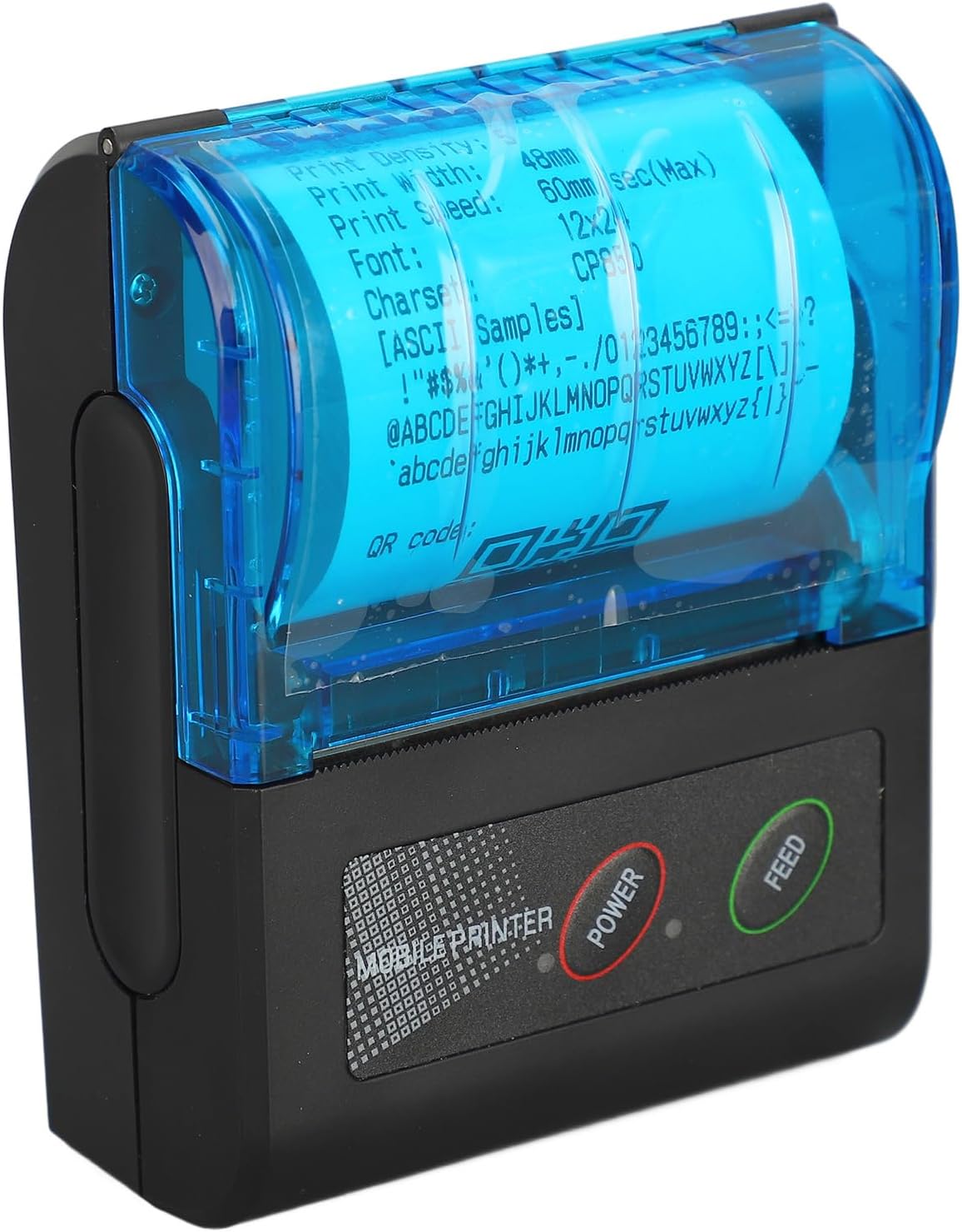 Walfront Pocket Inkless Thermal Printer Mini Portable Photo Printer for Home Travel Office Clear HD Picture Quality Fast Printing Speed