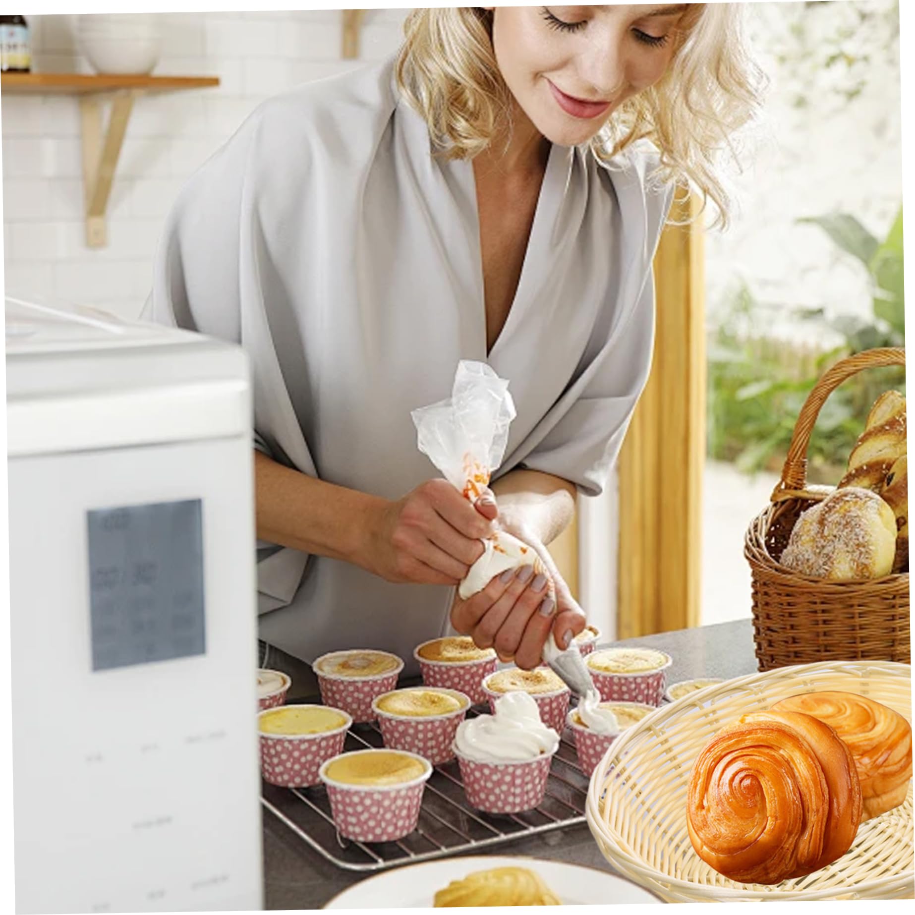 10 pezzi cestini per pane ovali per tavolo cesti regalo in plastica 7,9x2,4'' cestini per alimenti vuoti cestino per frutta per cucina ristorante