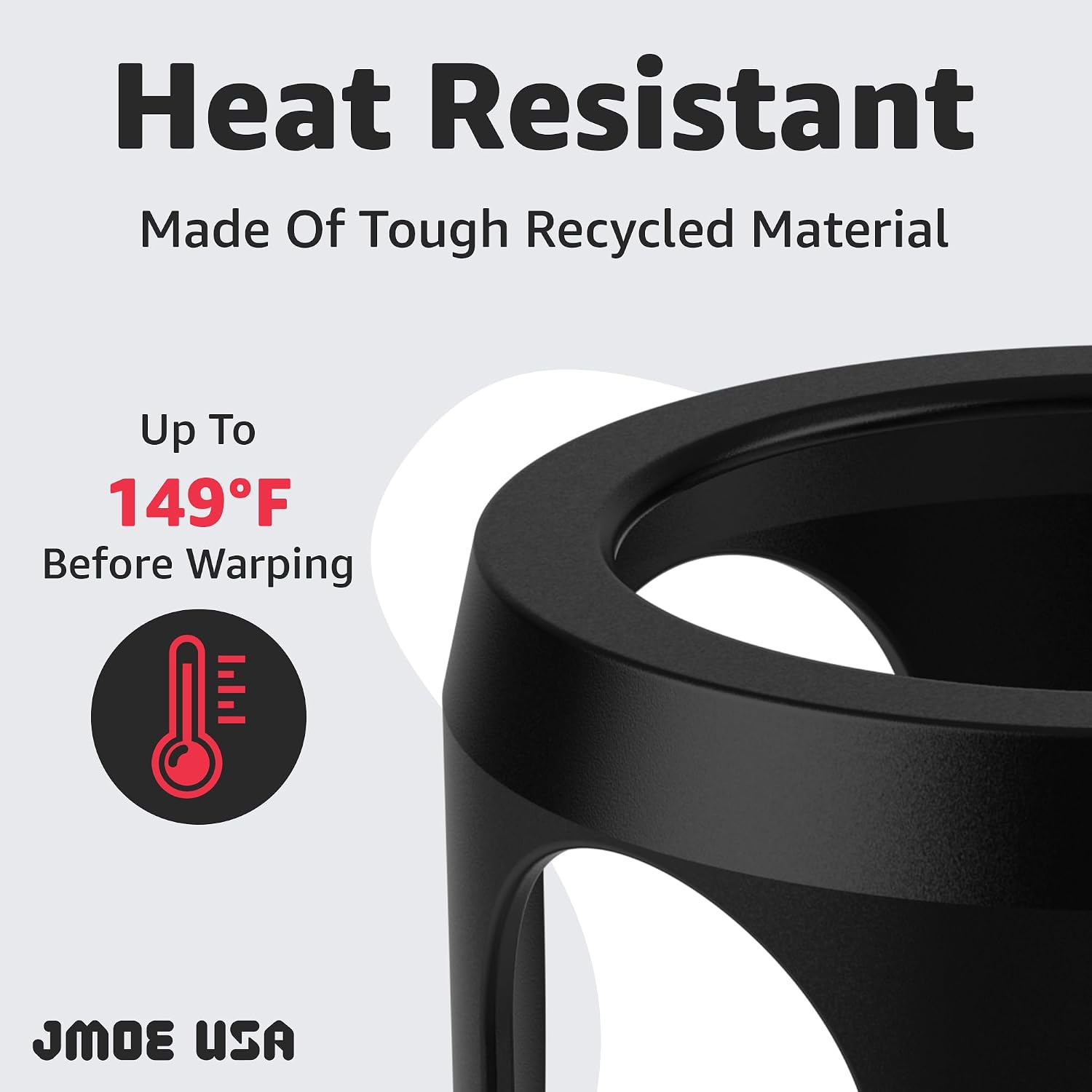 Jmoe USA Slim Can Cup Holder Insert for Car | Fits 8.4oz & 12oz Cans | Reversible and Wiggle-Free Design | Heat-Resistant Material | Compatible with Slim Energy Drinks (2-Pack)