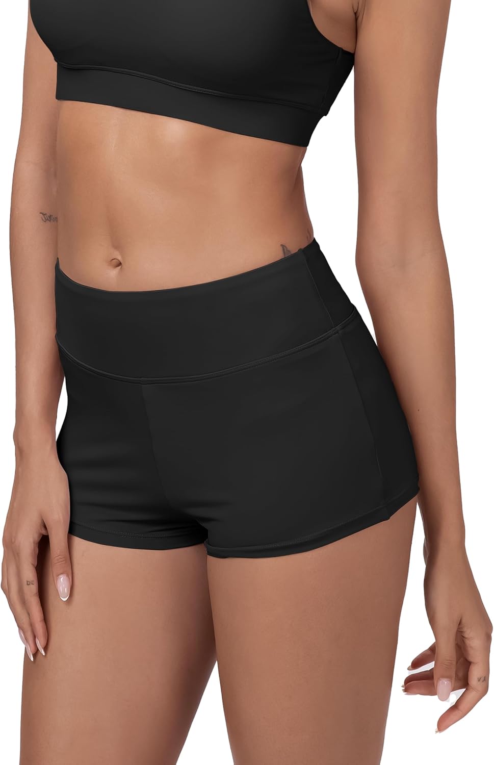 Period Swim Shorts Mid Waisted Period Swimwear Bikini Bottoms Menstrual Leakproof Swimsuit Board Bottom for Teens