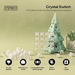 EPOMAKER Crystal Tactile Silent Switch for Mechanical Gaming Keyboard, 35 Pieces, Pre-Lubed, 5-Pin 35gf Crisp Mute Tactile Switches with Standard MX Structure