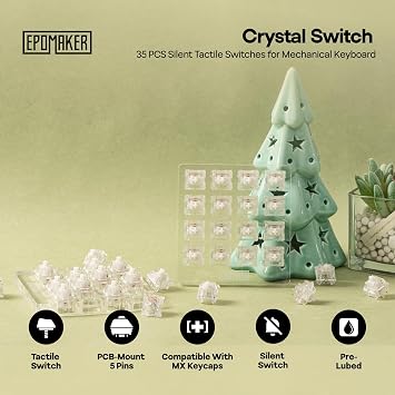 EPOMAKER X Aula F75 MAX Wireless Mechanical Keyboard with TFT Screen and Knob+Crystal Tactile Silent Mechanical Keyboard Switches Set