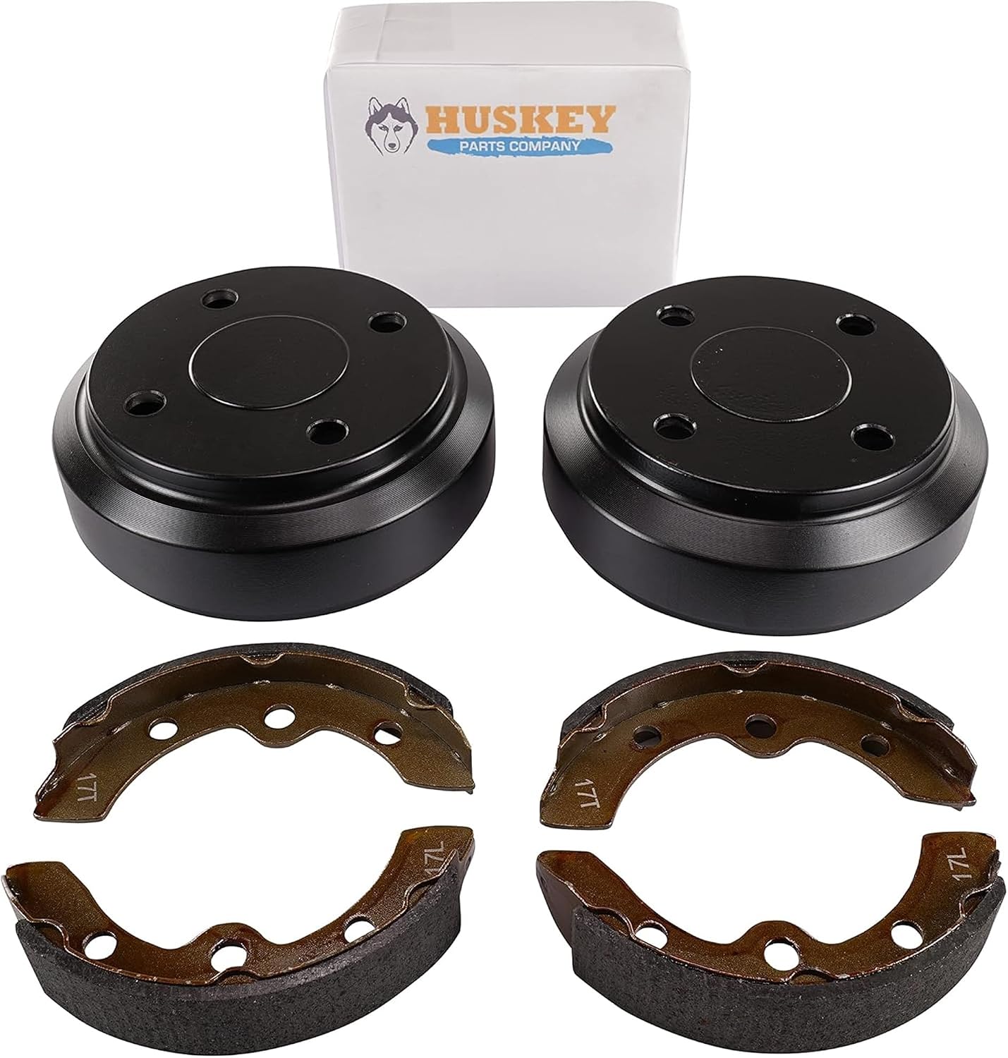 Huskey Parts Company Club Car Brake Repair Kit Including Brake Drums Brake Shoes & Spring Kit for DS G&E 95+ & Precedent 04+ Golf Cart