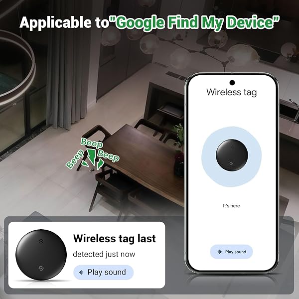 Bluetooth GPS Tracker per Android con Google Mein Dispositivo Trova app,Individuatore chiave e posizionamento bagagli,IP66 impermeabile,batteria sostituibile,segnale forte da vicino,per chiavi,borsa - 2