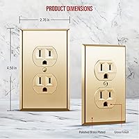 Vista 86 de ENERLITES Elite Series Duplex Receptacle with Screwless Wall Plate, Residential Grade Duplex Outlet, Tamper-Resistant, Grounding, 15A 125V, UL Silver