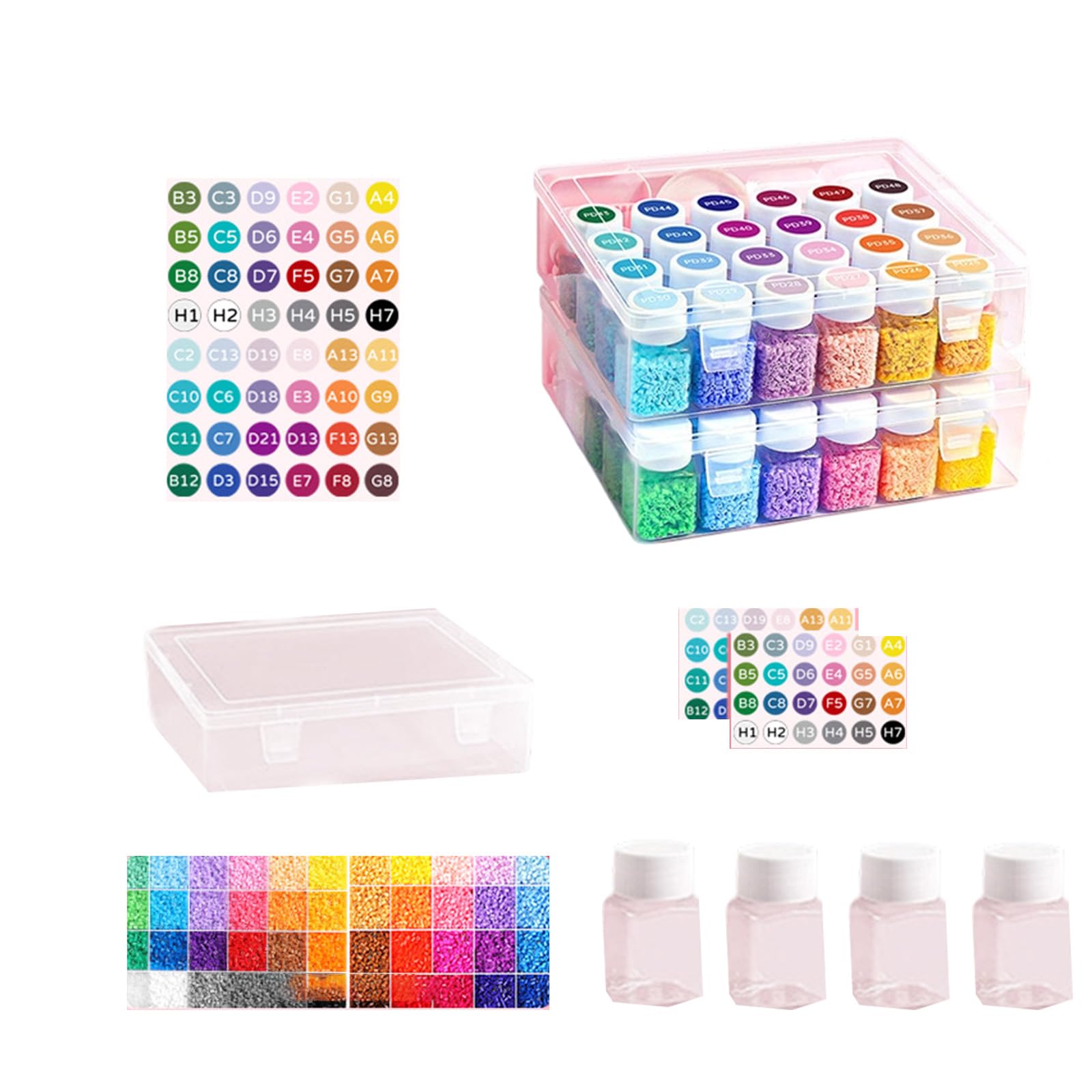 YROHGKPN Set completo di perline artistiche contiene materiali sicuri per progetti di artigianato per bambini perline utensili per bricolage