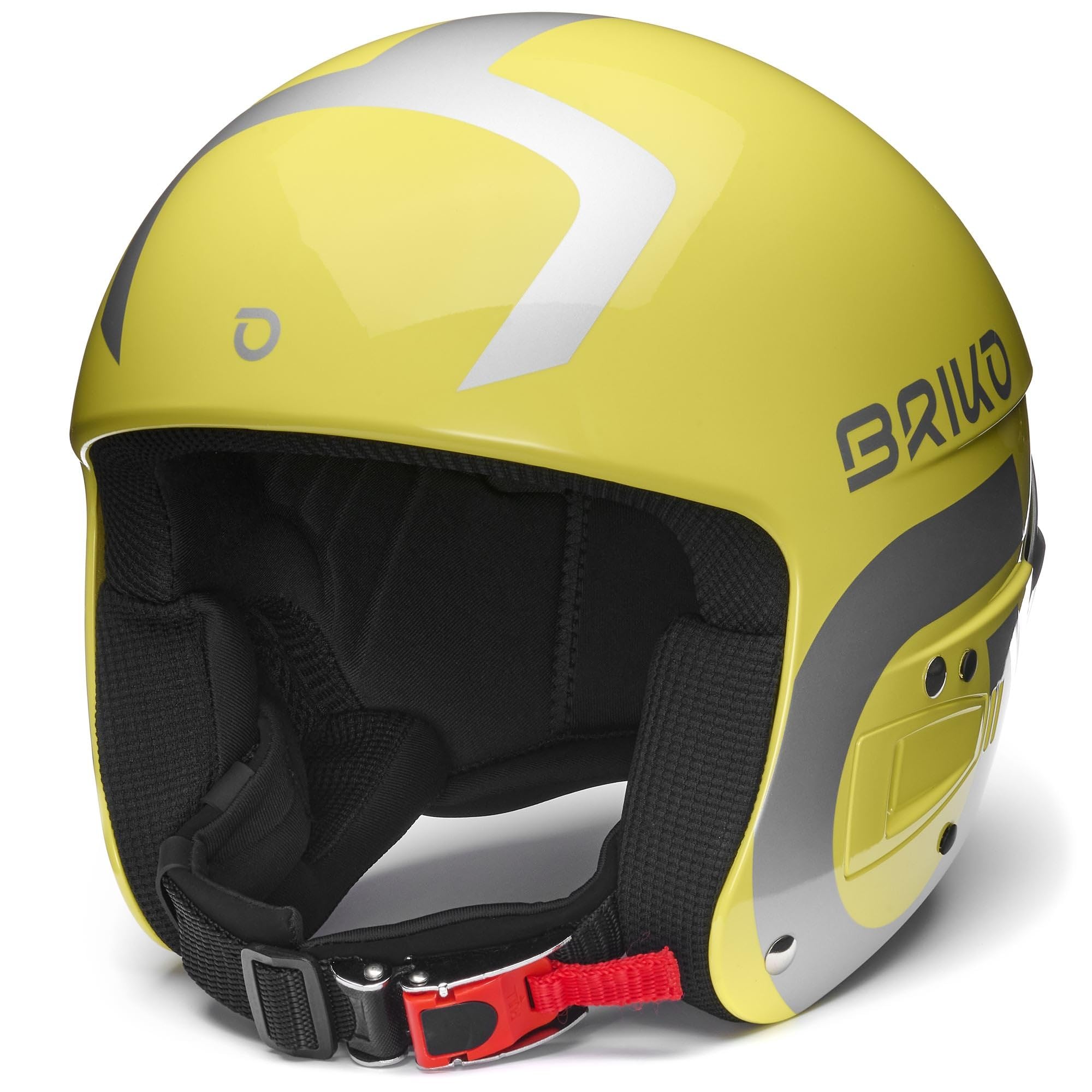 Briko, HELMET Unisex dla dorosłych, Shiny Barberry Yellow-Oslo Grey, 64