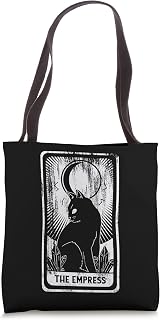 Black Cat Empress Tarot Card Tote Bag