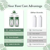 Vista 8 de FOOT SENSE todo natural polvo para olor de pie y calzado, 3.5 onzas. Elimina olor de pie dura hasta 6 meses. Mata bacterias sin riesgo. Fórmula